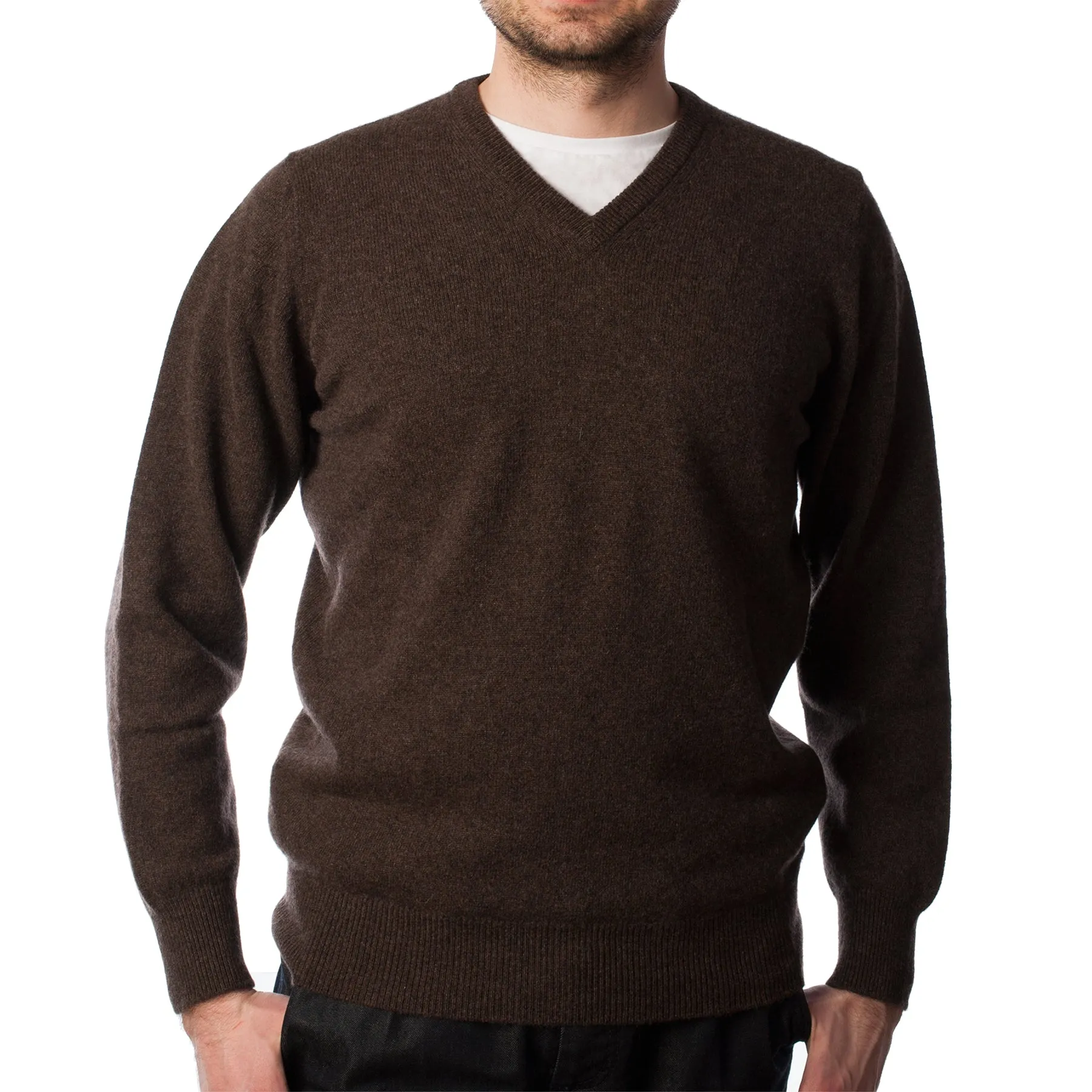 Men's Hawick Knitwear Pure Cashmere Pla  Porcupine