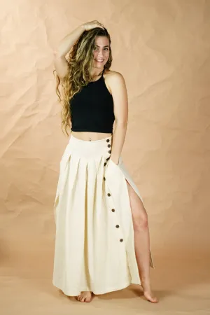 Organic High-Waist Khadi Skirt 'Pagala'