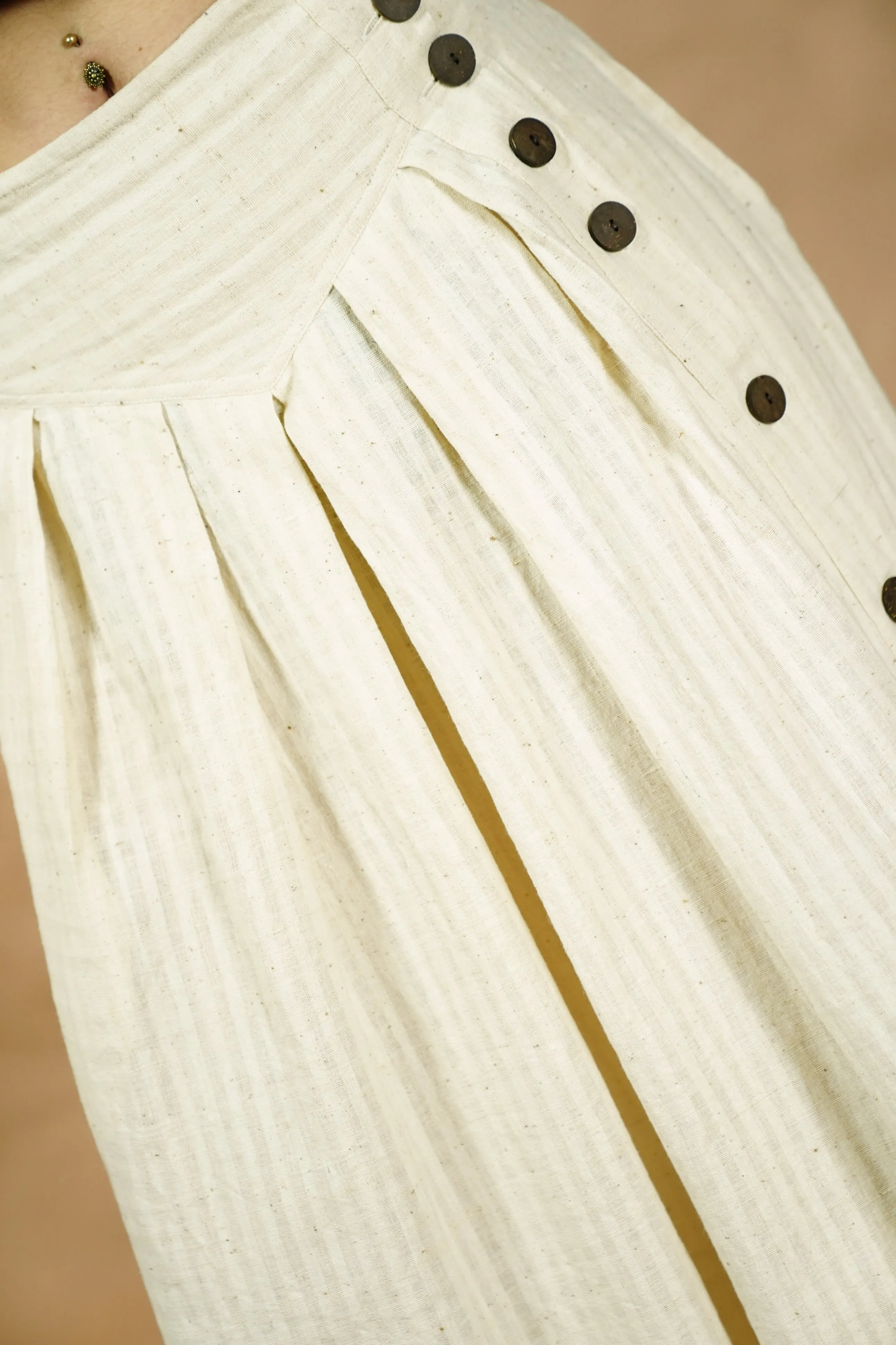 Organic High-Waist Khadi Skirt 'Pagala'