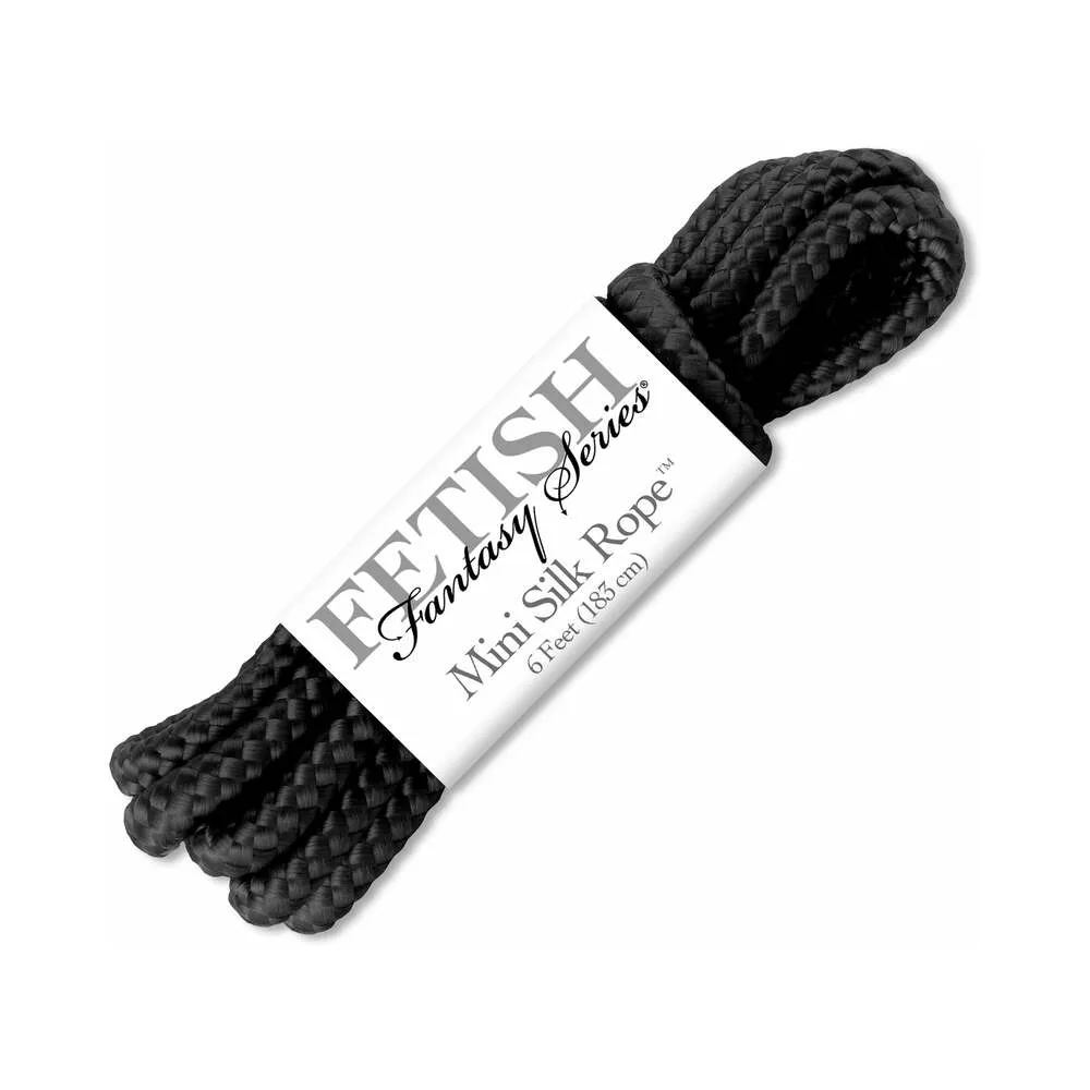 Pipedream Fetish Fantasy Series Mini Silk Rope 1.8 m / 6 ft. Black