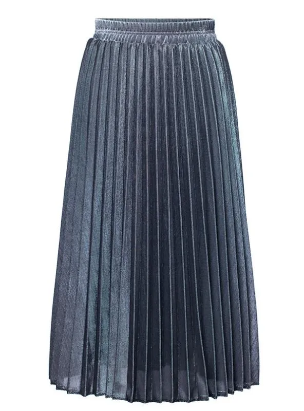 Pleated Skirt High Waist Slim Waist Beach Dress