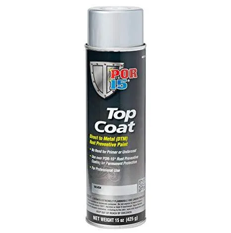 POR-15 Top Coat DTM Direct To Metal Rust Preventive Paint Silver 397g