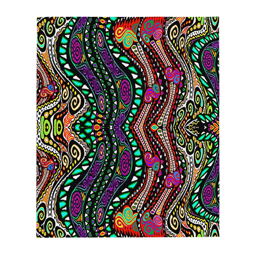 RAINBOW SWIRLS Throw Blanket