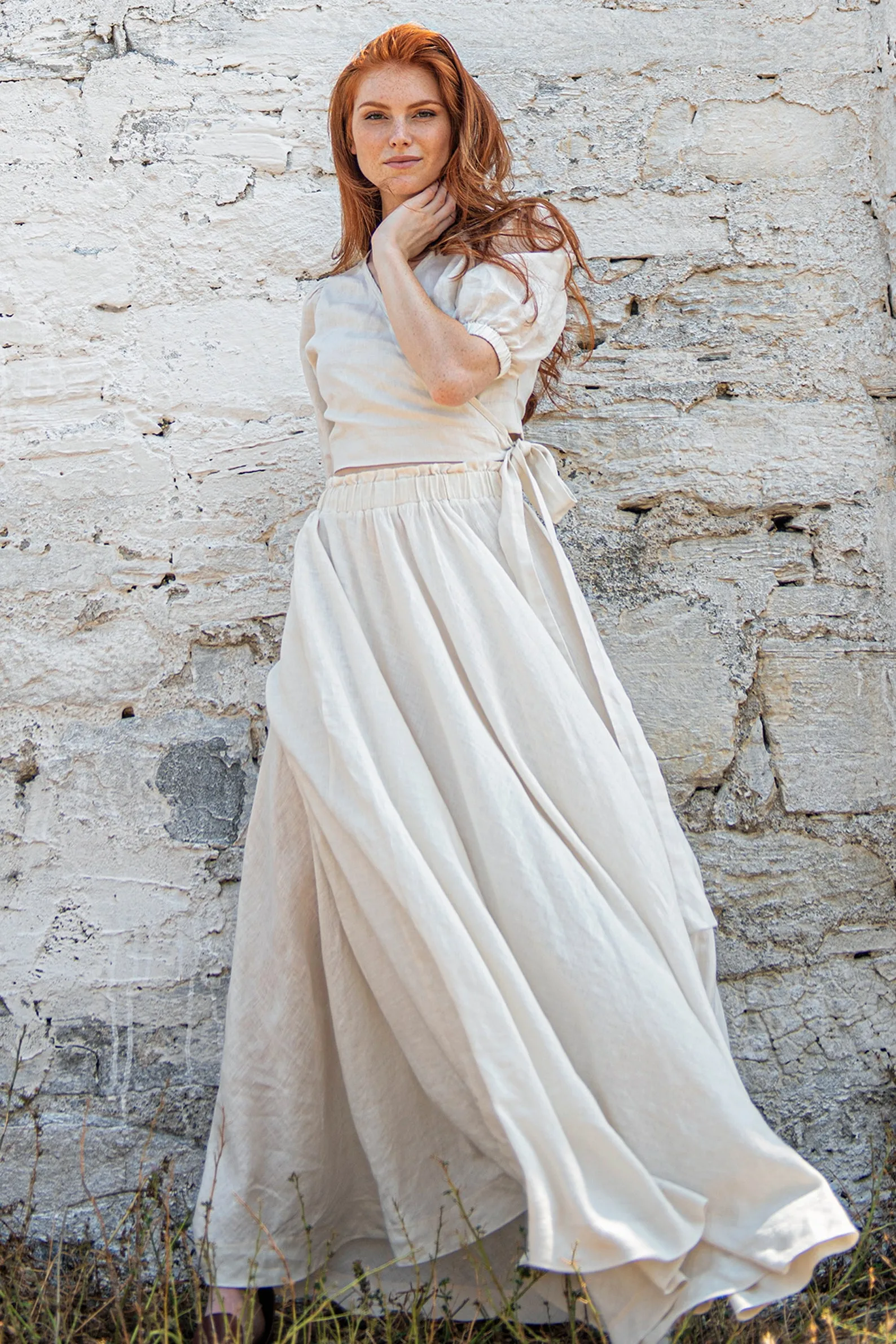 Rich Linen Maxi Skirt