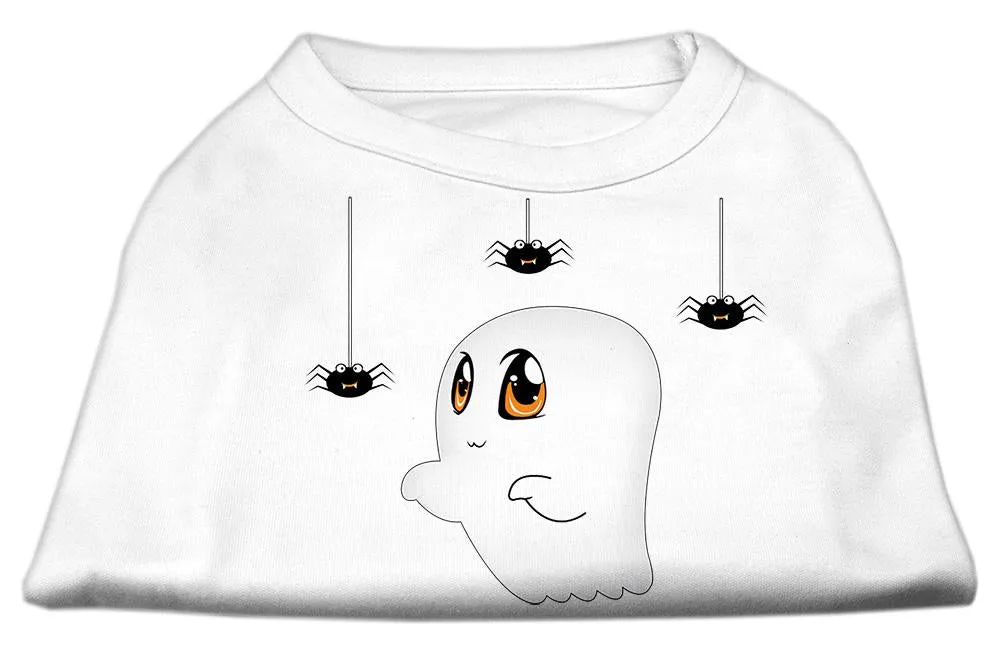 Sammy The Ghost Screen Print Dog Shirt White Med (12)