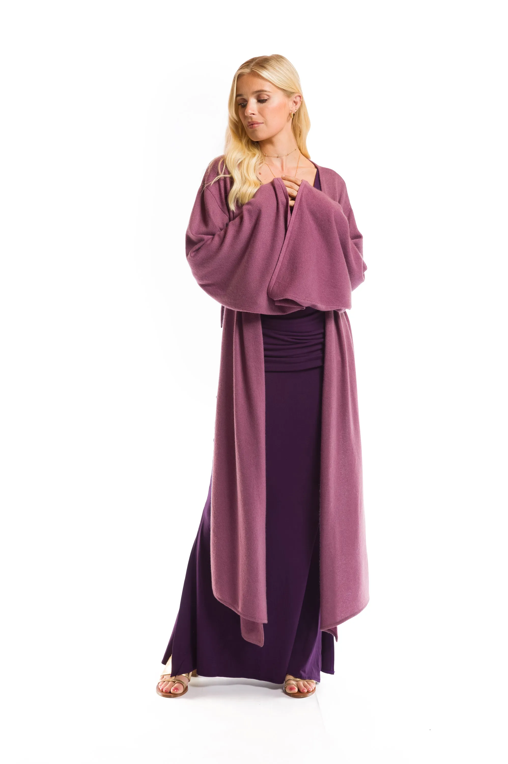 SIDE SLIT SKIRT DEEP PURPLE