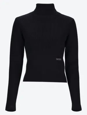 Signature rib turtleneck sweater