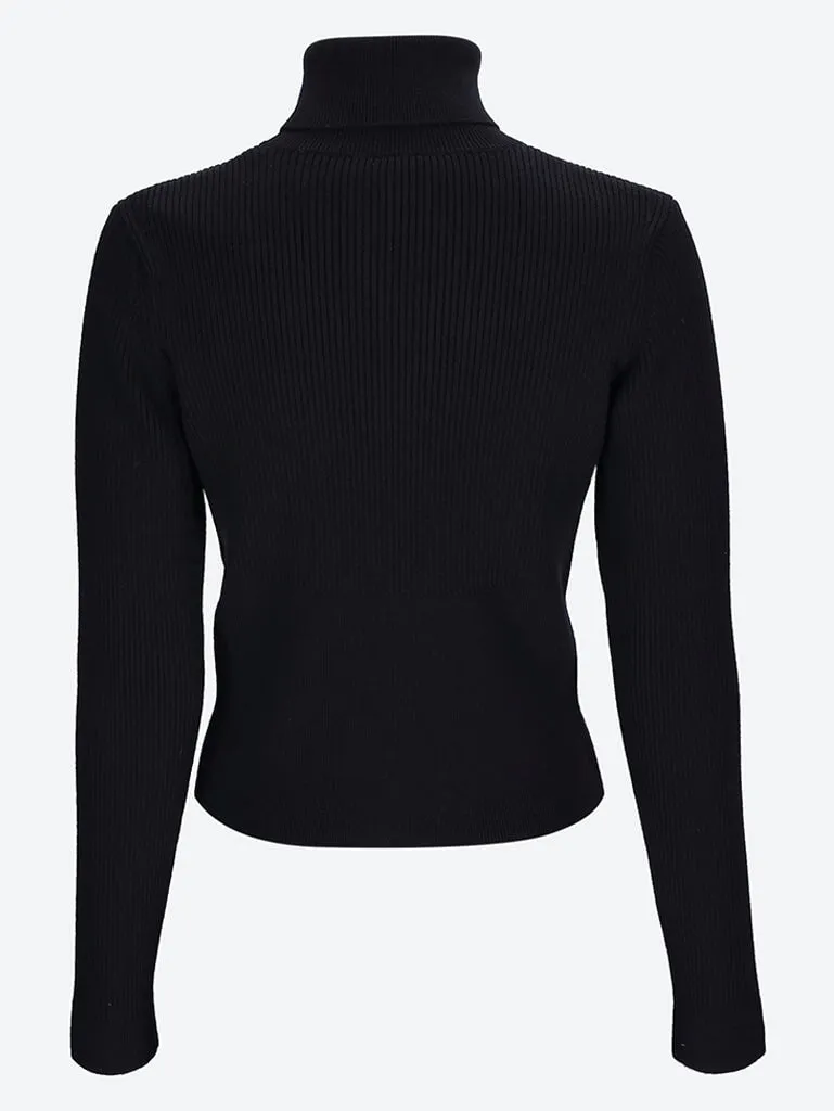 Signature rib turtleneck sweater