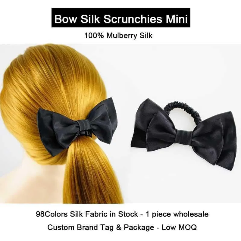 Silk Bow Scrunchies Mini - custom and wholesale