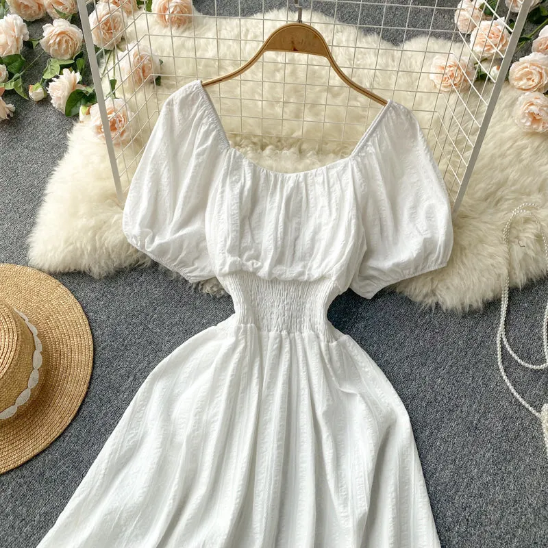 Simple A line short dress fashion dress     S407