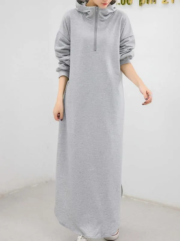 Simple Loose 2 Colors Long Dress