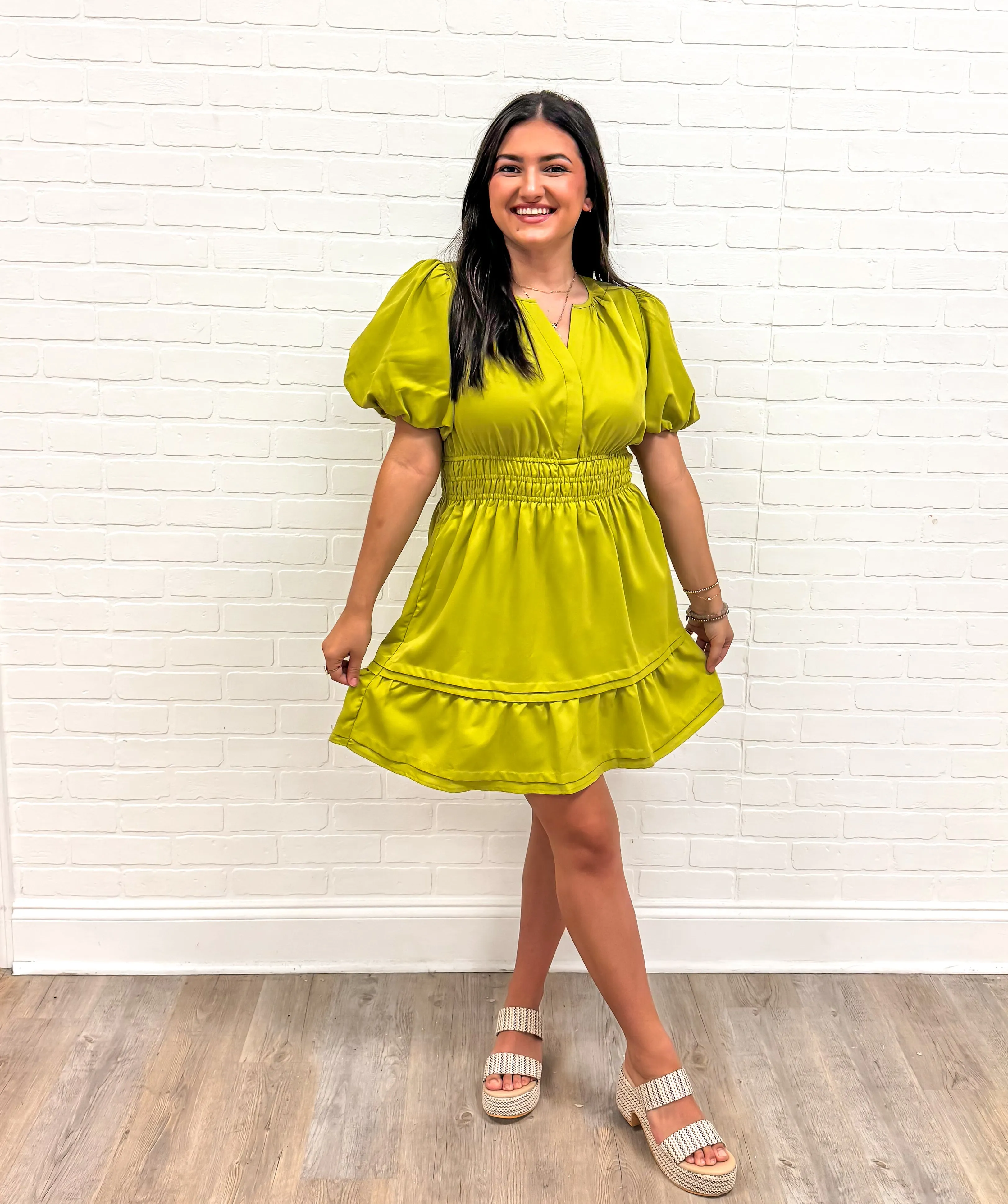 Simple Loving Dress Lime