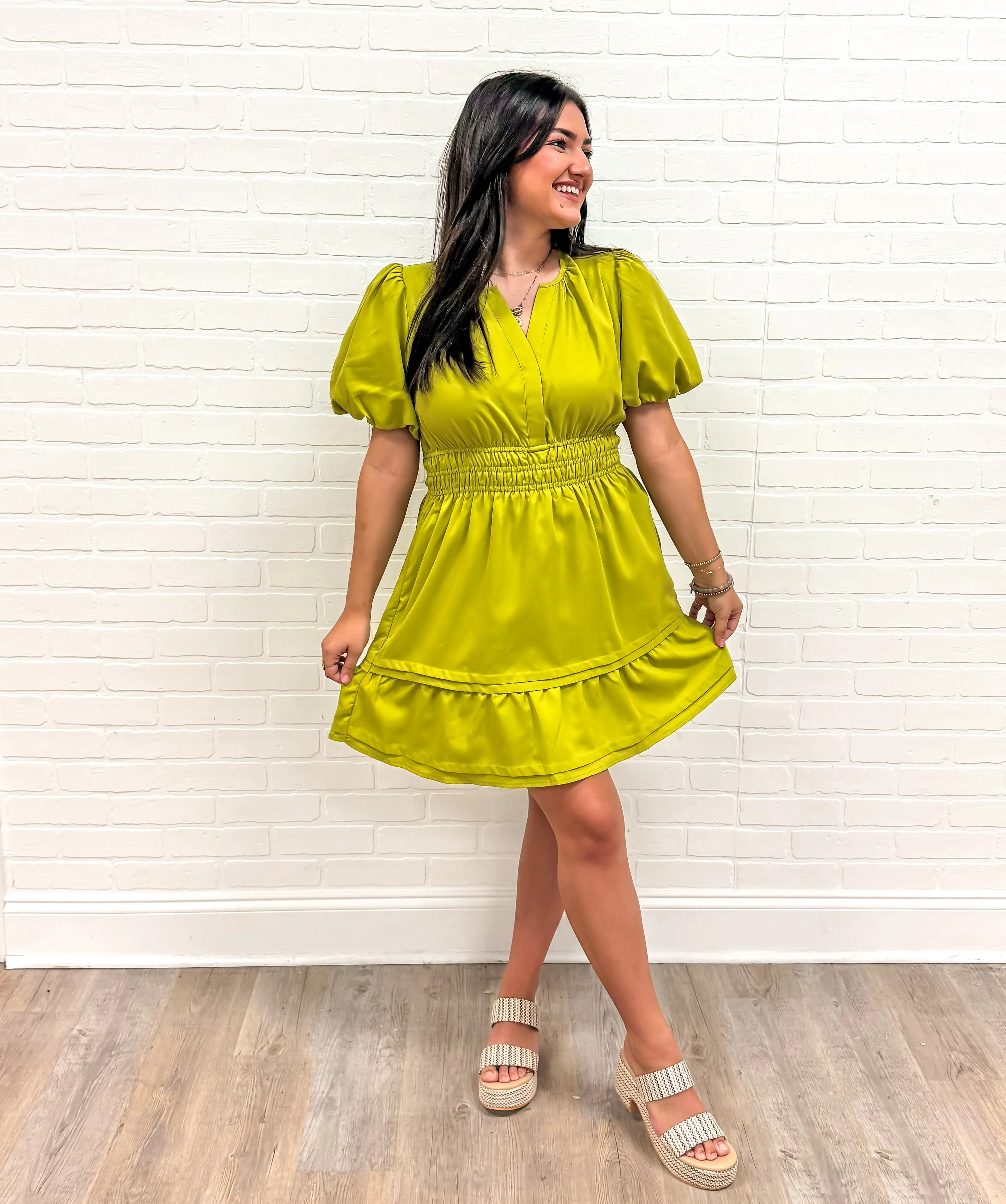 Simple Loving Dress Lime