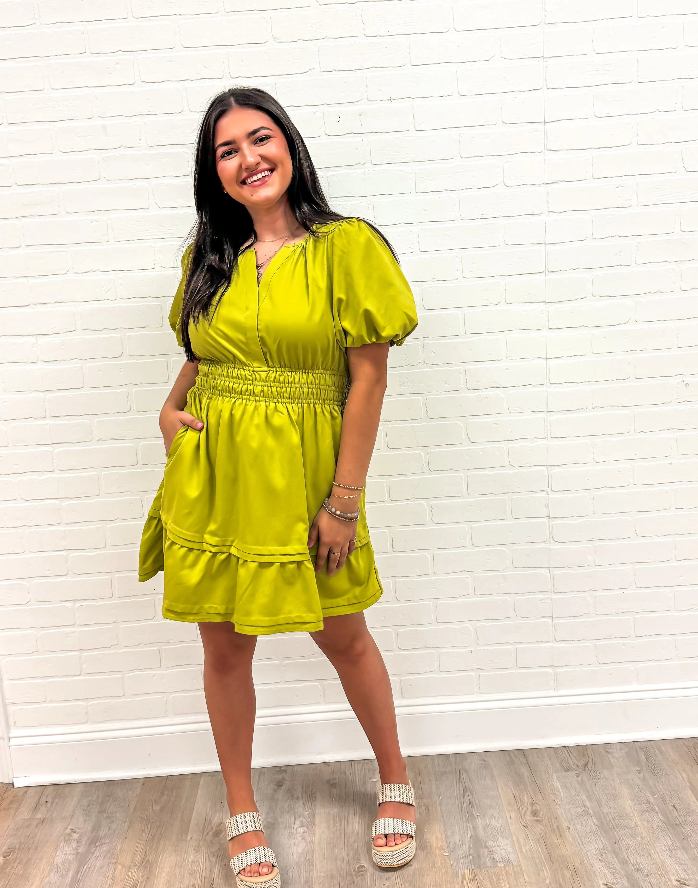 Simple Loving Dress Lime