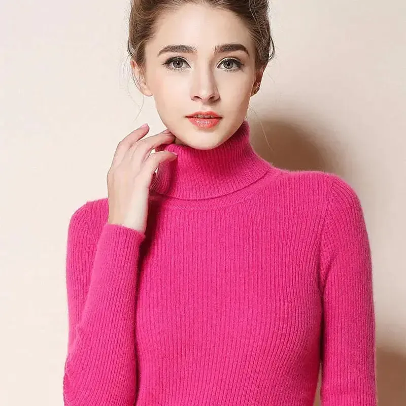 Simple Women Turtleneck Sweater