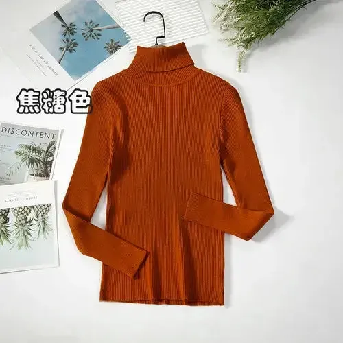 Simple Women Turtleneck Sweater