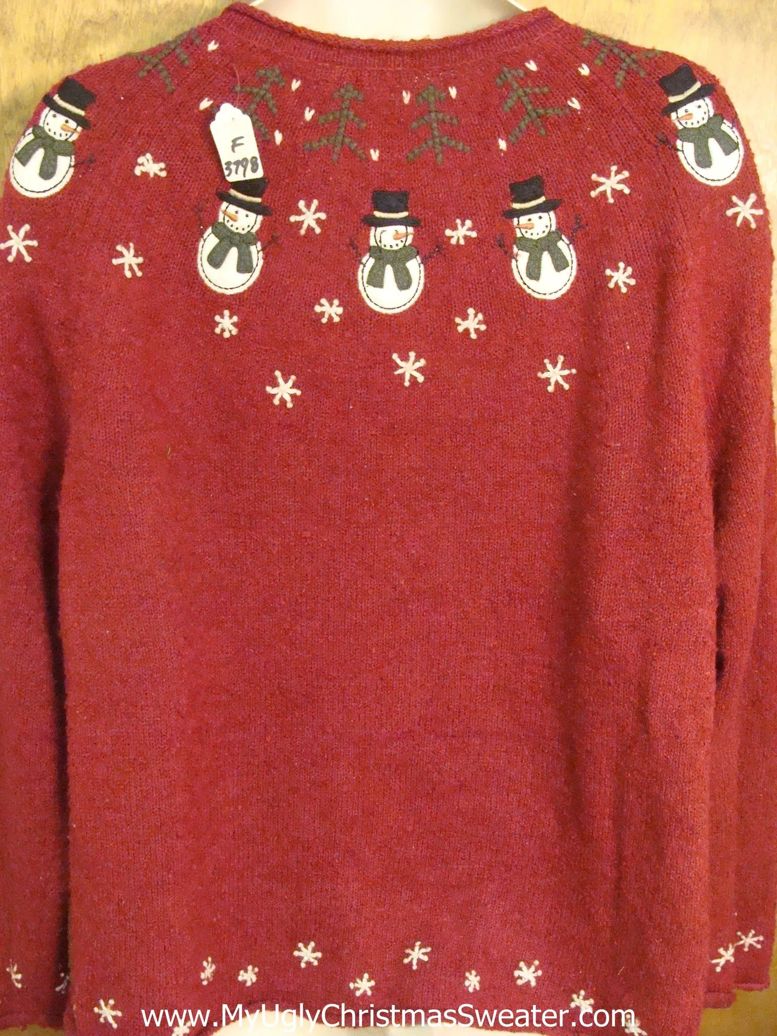 Snowman Yoke Nordic Ugly Christmas Jumper