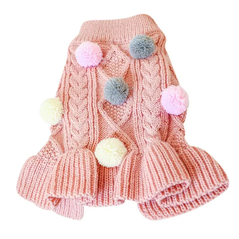 Soft Knitwear Winter Sweater Skirt for Dogs and Cats - Cozy Pet Clothing