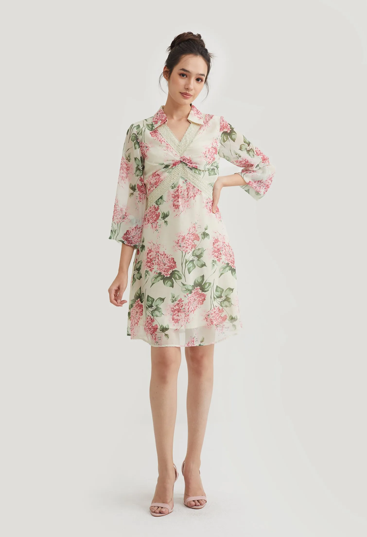 Sweetheart Floral Bodice Dress