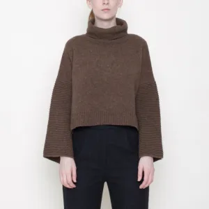 Szeki Bell-Sleeve Cropped Sweater