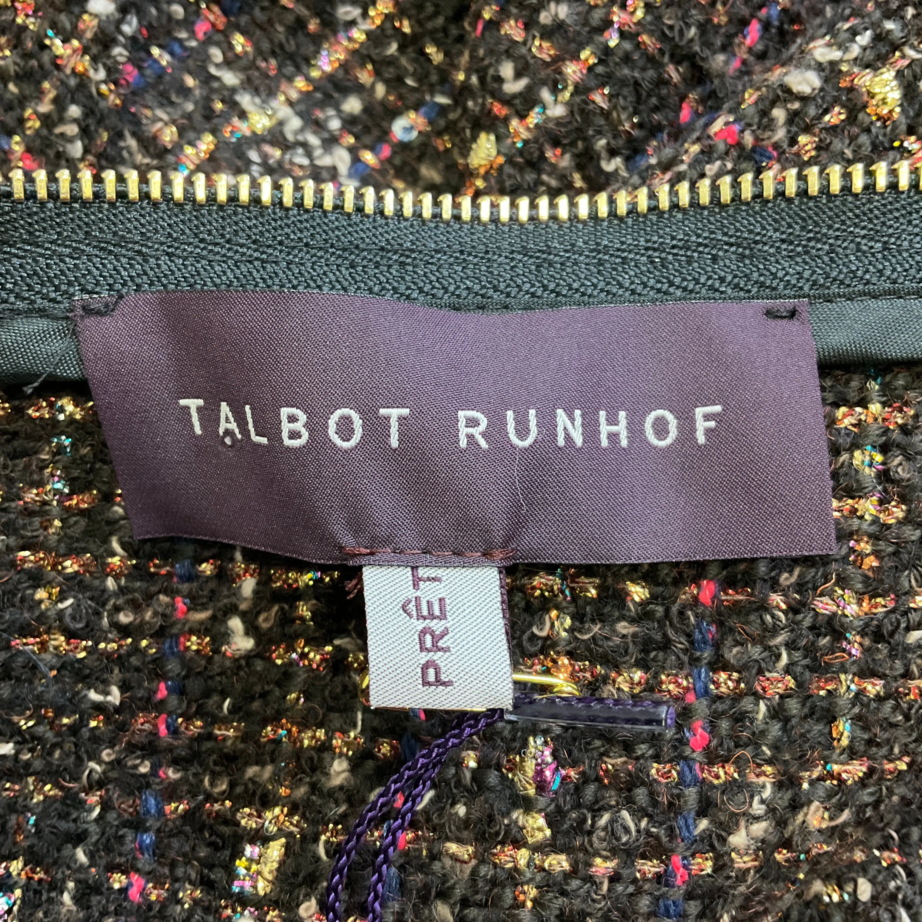 Talbot Runhof Brown Multi Tweed Kaspar Top and Keeper Midi Skirt