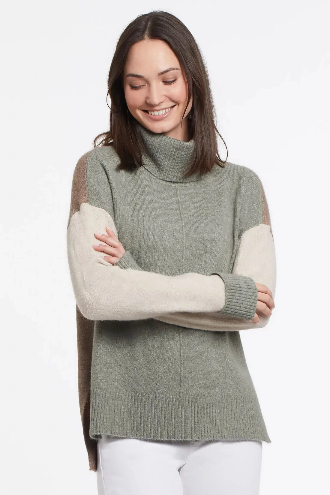 Tribal | Color Block Turtleneck | Women's