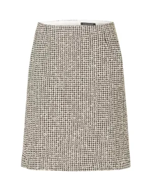 Tweed Contrast Knit Pencil Skirt