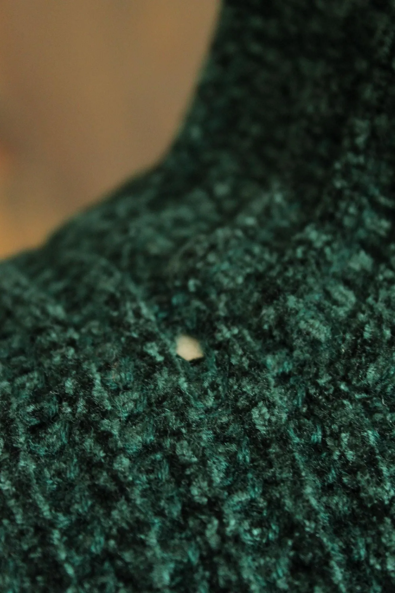 Vintage 1980s Kenzo Paris Green Chenille Turtleneck Sweater