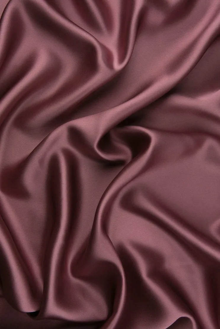 Wistful Mauve Stretch Charmeuse Fabric