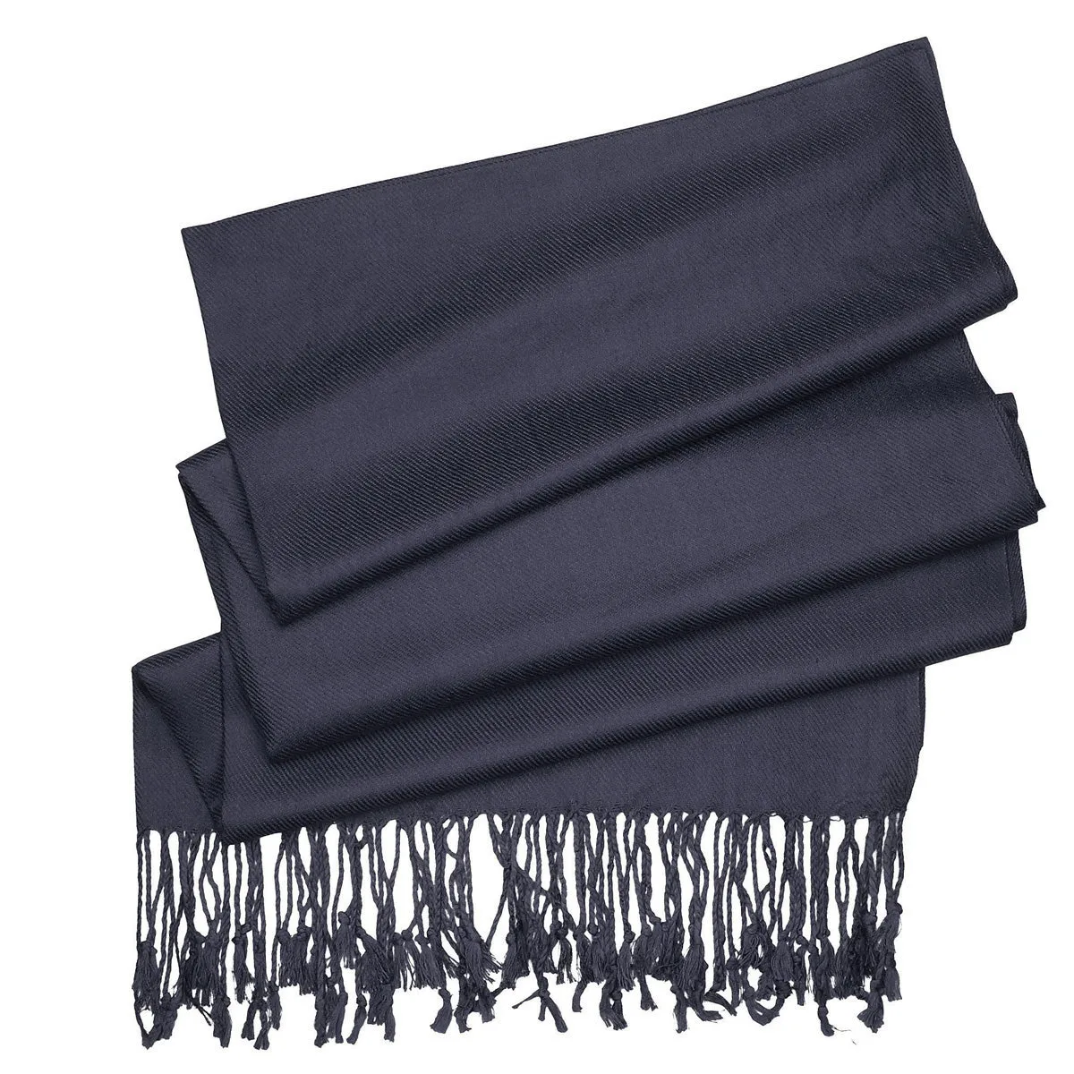 Women's Soft Solid Color Pashmina Shawl Wrap Scarf - Charcoal Grey