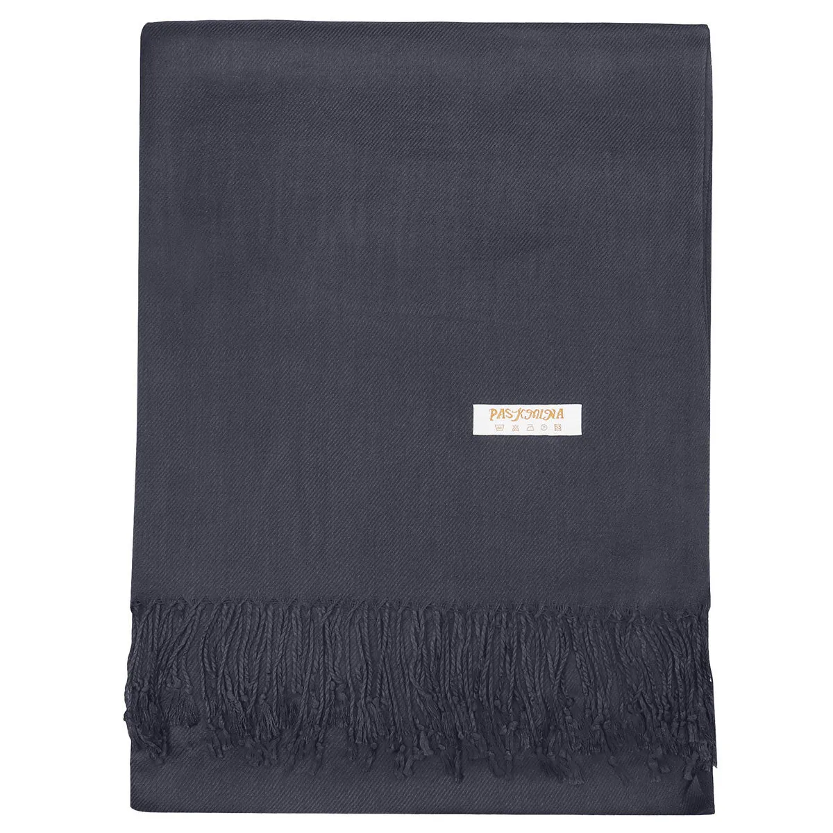 Women's Soft Solid Color Pashmina Shawl Wrap Scarf - Charcoal Grey