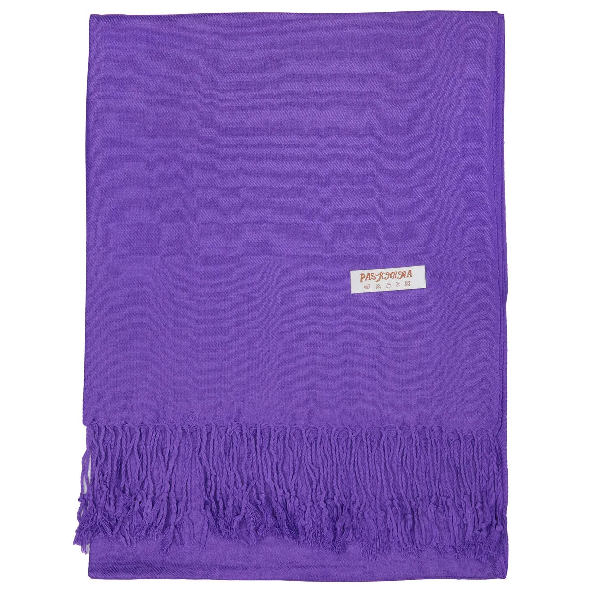 Women's Soft Solid Color Pashmina Shawl Wrap Scarf - Eggplant Purple