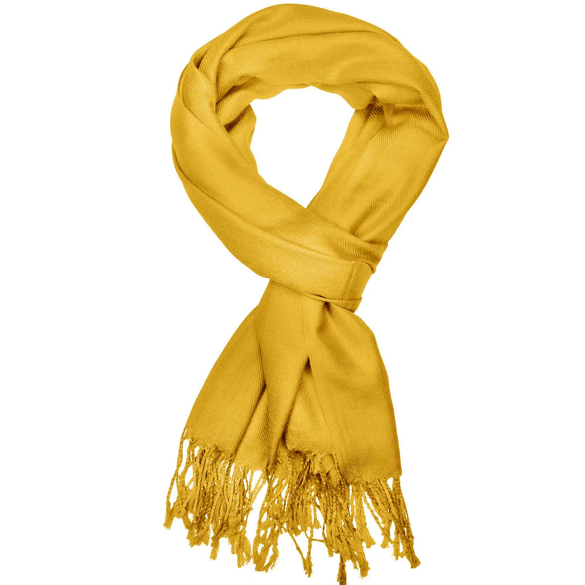 Women's Soft Solid Color Pashmina Shawl Wrap Scarf - Gold