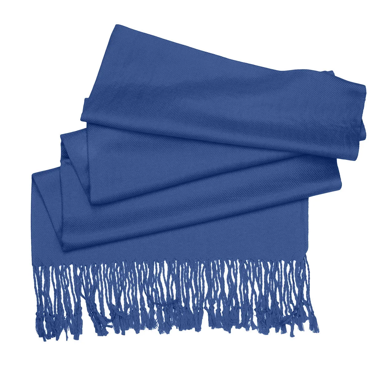 Women's Soft Solid Color Pashmina Shawl Wrap Scarf - Light Navy