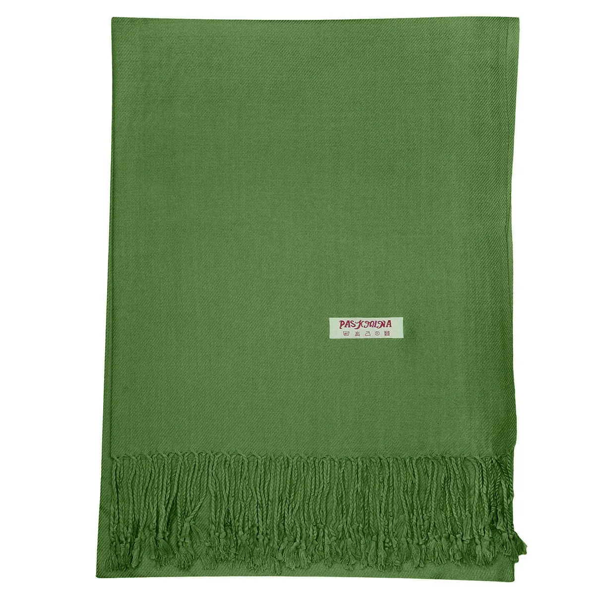 Women's Soft Solid Color Pashmina Shawl Wrap Scarf - Olive